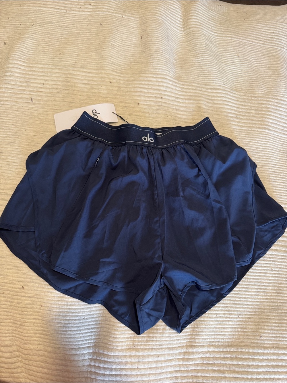 ALO Yoga Navy Blue Athletic Running Shorts